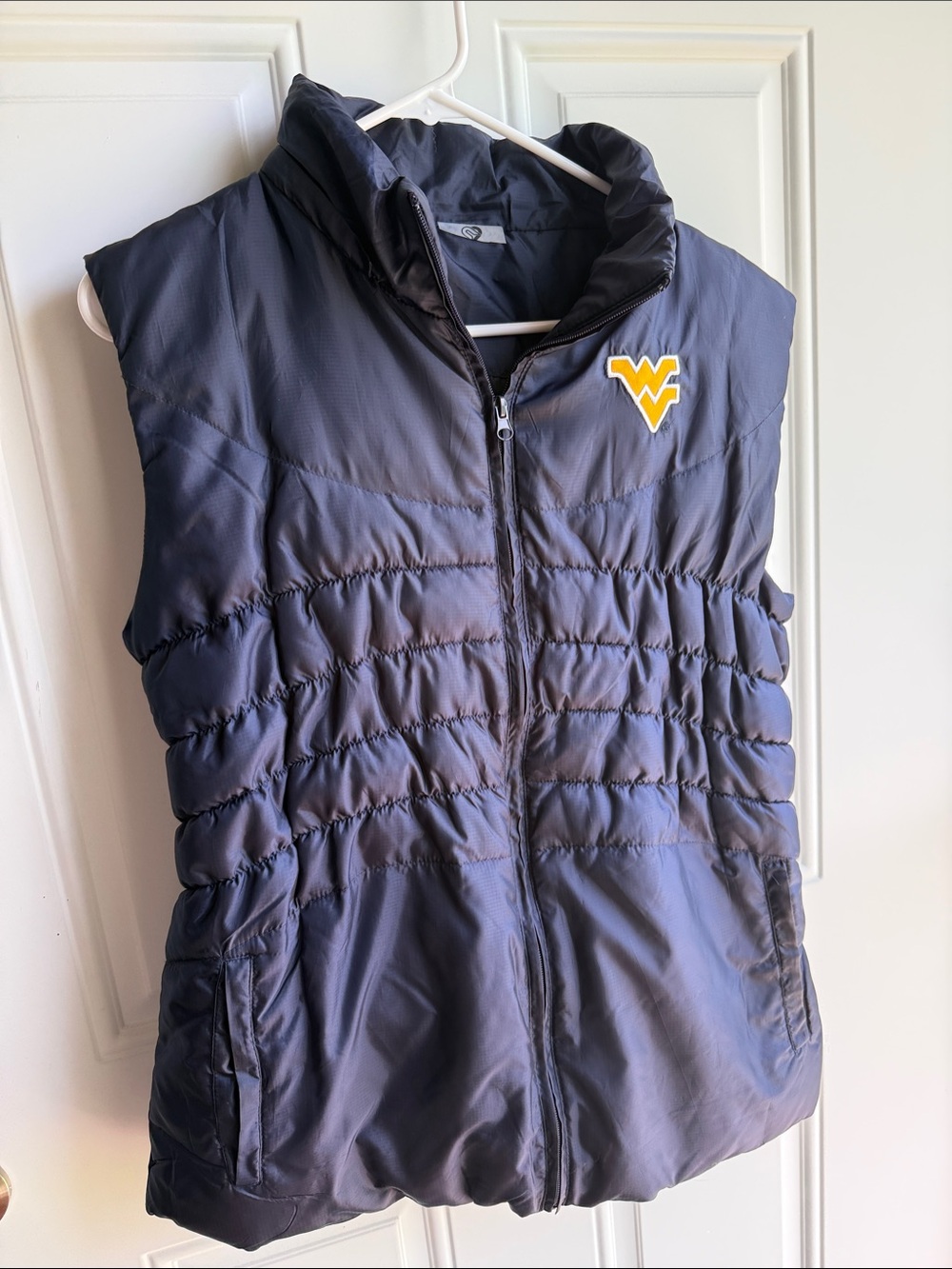 NCAA West Virginia Mountaineers Navy Puffer Vest